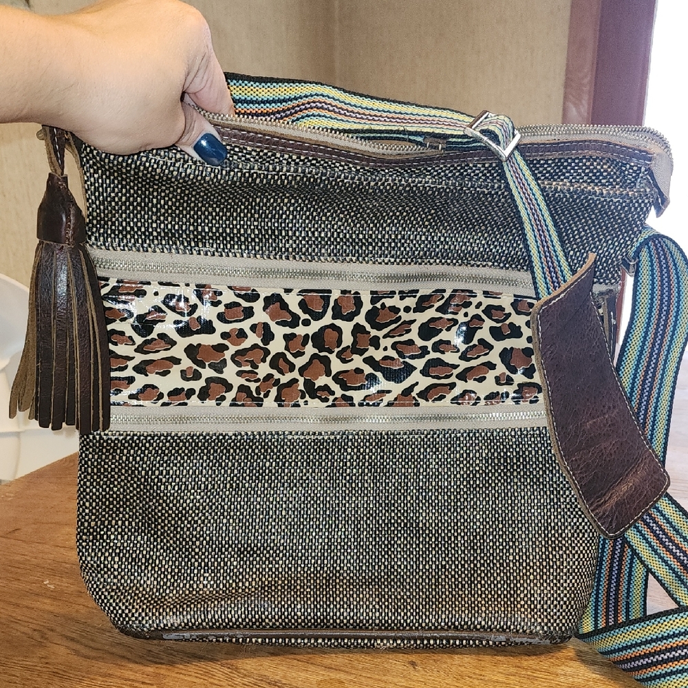 Consuela Leopard Print and Brown Women's Bag